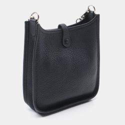  Hermes Navy Clemence Leather Evelyne TPM Amazon Shoulder Bag