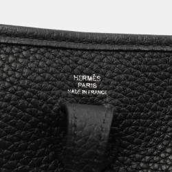 Pre Owned Hermes Black Taurillon Clemence Evelyne TPM Amazon Shoulder Crossbody Bag  