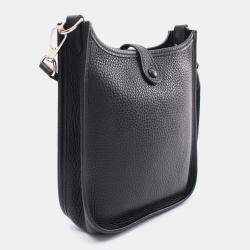 Pre Owned Hermes Black Taurillon Clemence Evelyne TPM Amazon Shoulder Crossbody Bag  