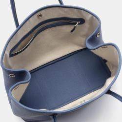 Hermes Blue Negonda Leather Garden Party 36 Tote Bag