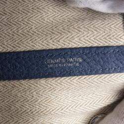 Hermes Blue Negonda Leather Garden Party 36 Tote Bag