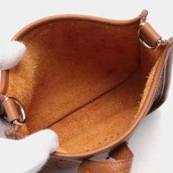 Hermes Brown Clemence Leather Evelyne TPM Shoulder Bag  