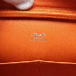 مملوكة مسبقًا Hermes Orange Epsom Leather Plum Elan 28 Handbag 