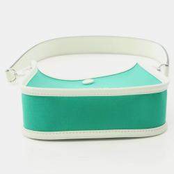 Hermes Vert Fizz Toile H Swift Leather Neo Evelyne TPM Shoulder Bag