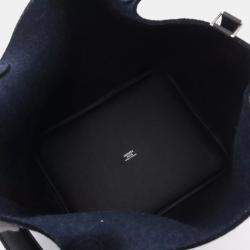 Hermes Blue Nuit Swift Leather Feutre Picotin Lock 22 Touch Handbag  