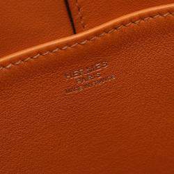 Pre Owned Hermes Brown Toffee Evercolor Leather Licol 19 Shoulder Bag  