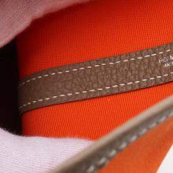 Pre Owned Hermes Orange Toile H Negonda Garden Party TPM Tote Bag