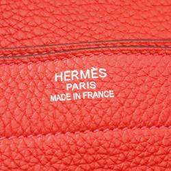 Hermes Rouge Casaque Togo Leather Kelly Depeche 38 Briefcase Busienss Bag