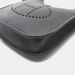 Pre Owned Hermes Black Taurillon Clemence Evelyne TPM Amazon Shoulder Crossbody Bag