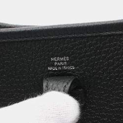 Pre Owned Hermes Black Taurillon Clemence Evelyne TPM Amazon Shoulder Crossbody Bag