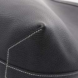 Pre Owned Hermes Black Taurillon Clemence Leather Cabas Serie 46 Tote Bag 