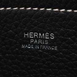 Pre Owned Hermes Black Taurillon Clemence Leather Cabas Serie 46 Tote Bag 