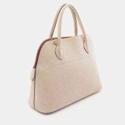 Hermes White Buffalo Leather Skipper Bolide 31 Handbag