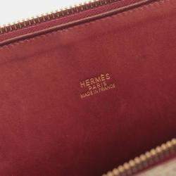 Hermes White Buffalo Leather Skipper Bolide 31 Handbag
