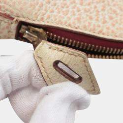 Hermes White Buffalo Leather Skipper Bolide 31 Handbag
