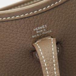 Hermes Etoupe Taurillon Clemence Evelyne TPM Amazon Shoulder Bag