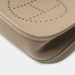 Hermes Etoupe Taurillon Clemence Evelyne TPM Amazon Shoulder Bag