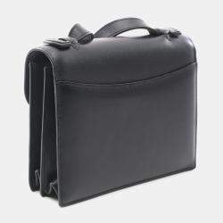 Hermes Black Calf Leather Shoulder Crossbody Bag 