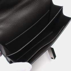 Hermes Black Calf Leather Shoulder Crossbody Bag 