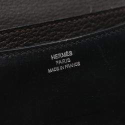 Hermes Black Calf Leather Shoulder Crossbody Bag 