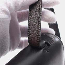 Hermes Black Calf Leather Shoulder Crossbody Bag 