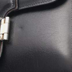 Hermes Black Calf Leather Shoulder Crossbody Bag 
