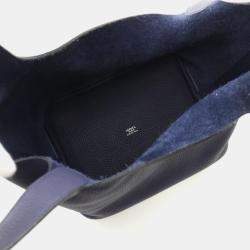 Hermes Blue Encre Taurillon Clemence Picotin Lock 22 Handbag