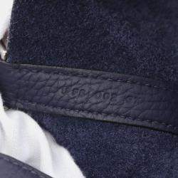 Hermes Blue Encre Taurillon Clemence Picotin Lock 22 Handbag