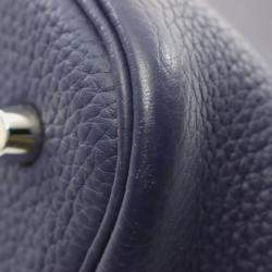Hermes Blue Encre Taurillon Clemence Picotin Lock 22 Handbag