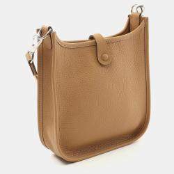 Hermes Sesame Taurillon Clemence Evelyne TPM Amazon Shoulder Bag