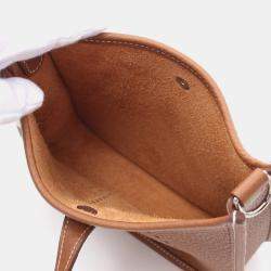 Hermes Gold Taurillon Clemence Leather Evelyne TPM Amazon Shoulder Bag