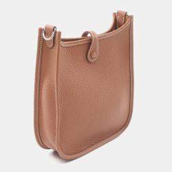Hermes Gold Taurillon Clemence Leather Evelyne TPM Amazon Shoulder Bag