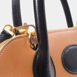 Hermes Black Brown Calf Leather   Bolide31 Shoulder Handbag  
