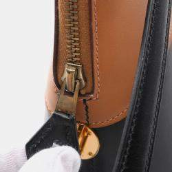 Hermes Black Brown Calf Leather   Bolide31 Shoulder Handbag  