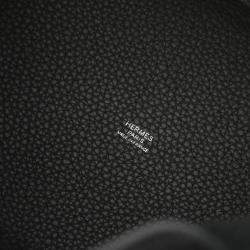 Hermes Black Taurillon Clemence Leather Picotin Lock 22 Handbag