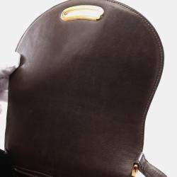 Hermes Brown Evennes Box Calf Leather Passe Guide Shoulder Bag