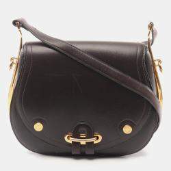 Hermes Brown Evennes Box Calf Leather Passe Guide Shoulder Bag