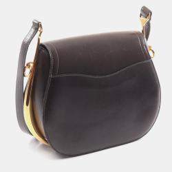 Hermes Brown Evennes Box Calf Leather Passe Guide Shoulder Bag