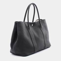 Pre Owned Hermes Black Negonda Leather Garden Party 36 Tote Bag