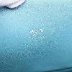 Hermes Blue Jean Taurillon Clemence Leather Bolide 31 Shoulder Bag