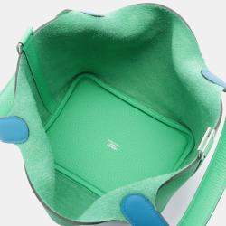 Hermes Vert Comic Taurillon Clemence Swift Leather Picotin Lock 18 Bag