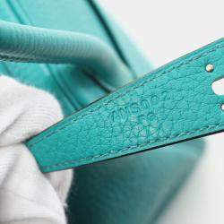 Hermes Vert Vertigo Taurillon Clemence Leather Lindy 26 Shoulder Bag
