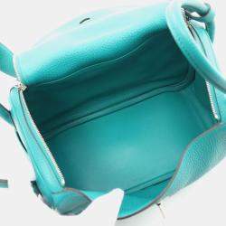 Hermes Vert Vertigo Taurillon Clemence Leather Lindy 26 Shoulder Bag