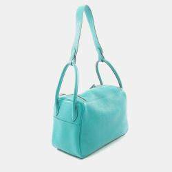 Hermes Vert Vertigo Taurillon Clemence Leather Lindy 26 Shoulder Bag