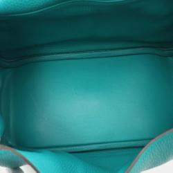 Hermes Vert Vertigo Taurillon Clemence Leather Lindy 26 Shoulder Bag
