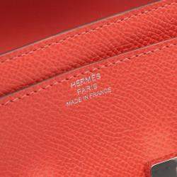 Hermes Orange Epsom Leather Constance Long To Go Shoulder Bag
