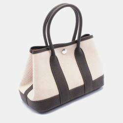 Hermes Toile H Leather Neo Garden 23 Tote Bag