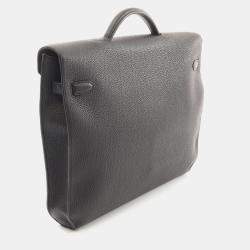 Hermes Black Togo Leather Kelly Depeche 36 Briefcase