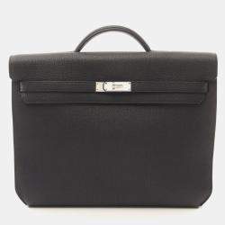 Hermes Black Togo Leather Kelly Depeche 36 Briefcase