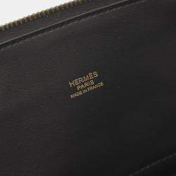 Hermes Black Taurillon Clemence Leather Bolide 31 Handbag